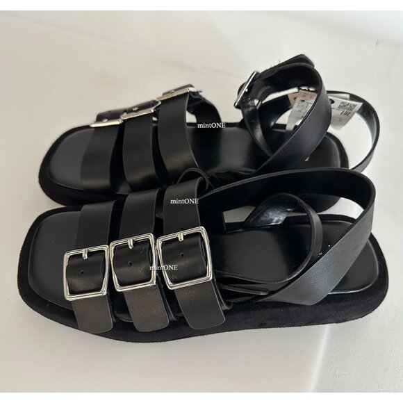 NEW ZARA buckled strap flatform sandal 1604 size 6.5 - Picture 6 of 6